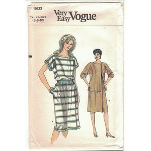 Very Easy Vogue 8633 Jacket, Top, Skirt Lagenlook Pattern 1980s Choose Size